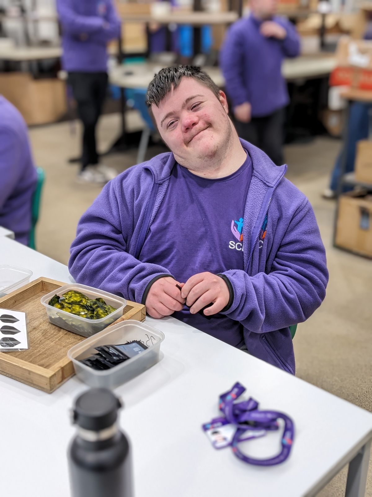 Trainee at SCB taking part in a practical activity