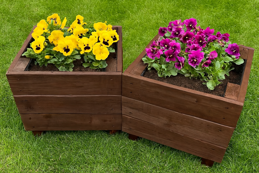 Small Wooden Planters